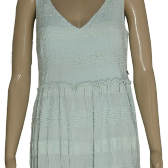 Old khaki Women's Augusta Dress Textured Ruffle Blue New - Picture 6 of 8